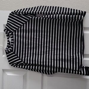 Kona Sol Swim Top Black and White Medium